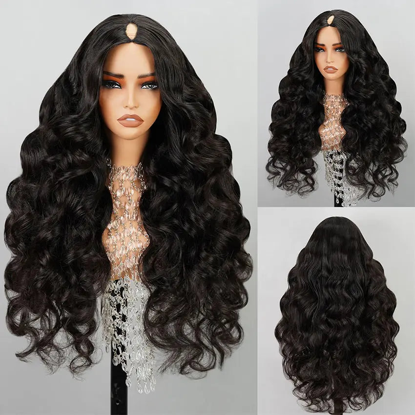 Ready To Go Glueless V Part Wig Body Wave 100% Virgin Human Hair With Drawstring Upgrade u part Wig
