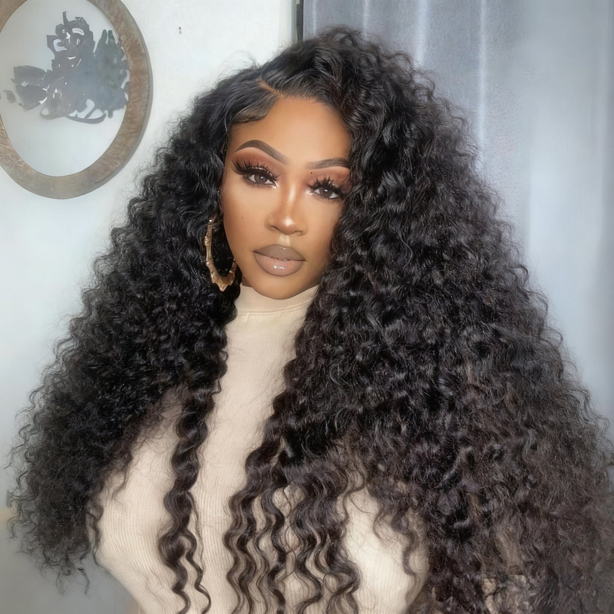 Minice 13x4 Lace Front Raw Indian Glueless Wig Natural Wave 300% Density Human Hair Wigs Pre Plucked
