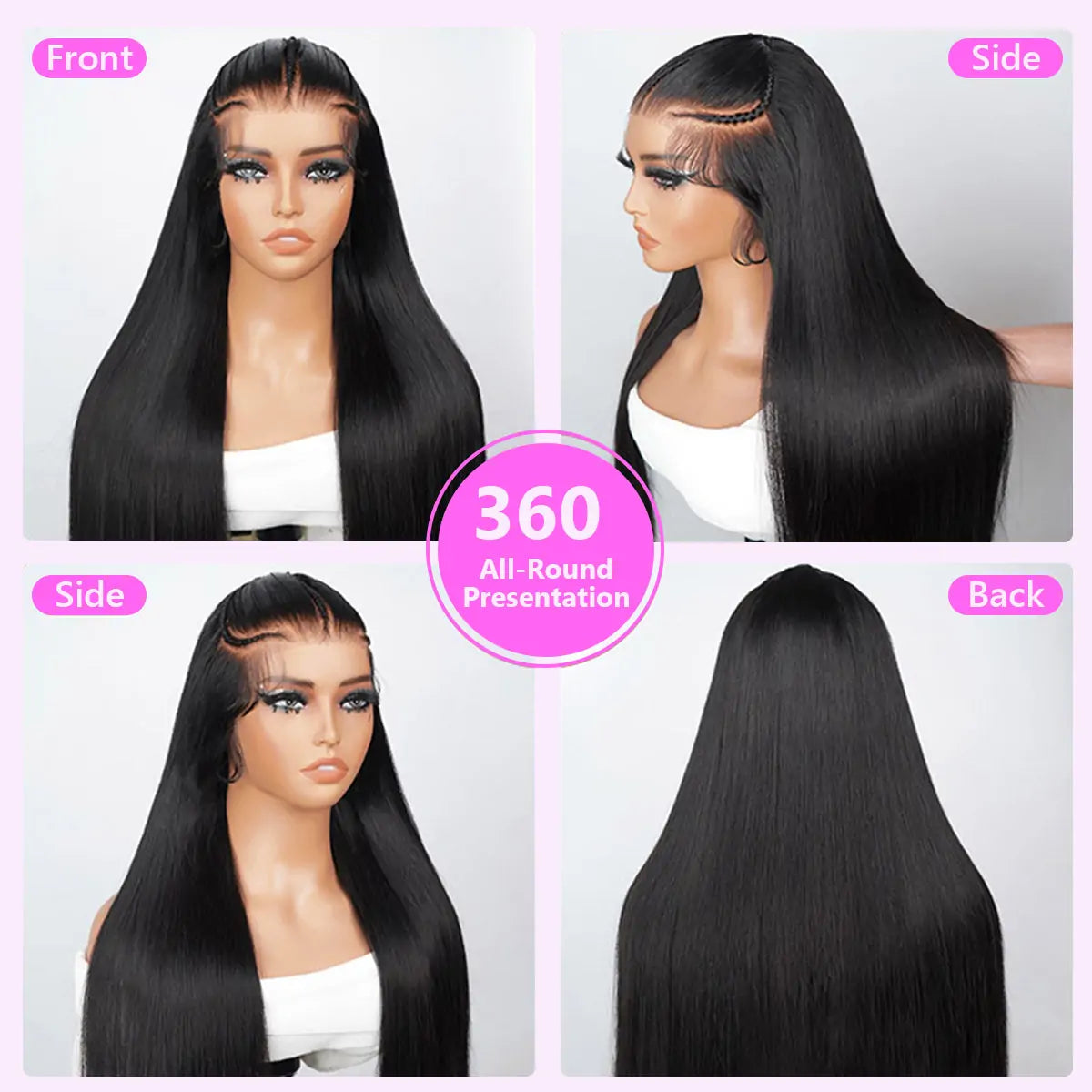 Glueless Pre Braided Wigs Hair Stylist Series 13x4 Straight Hair invisible knot