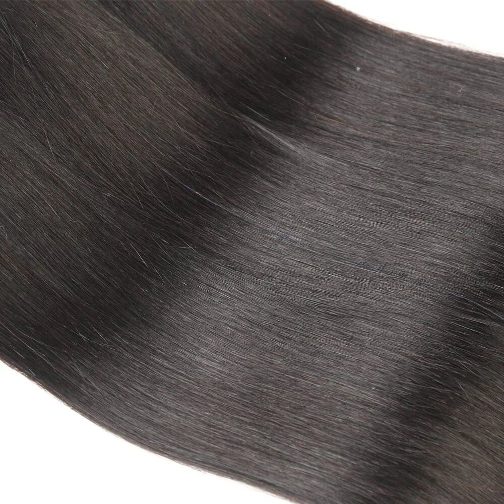 3 Bundles Natural Black Straight Human Hair Wigs