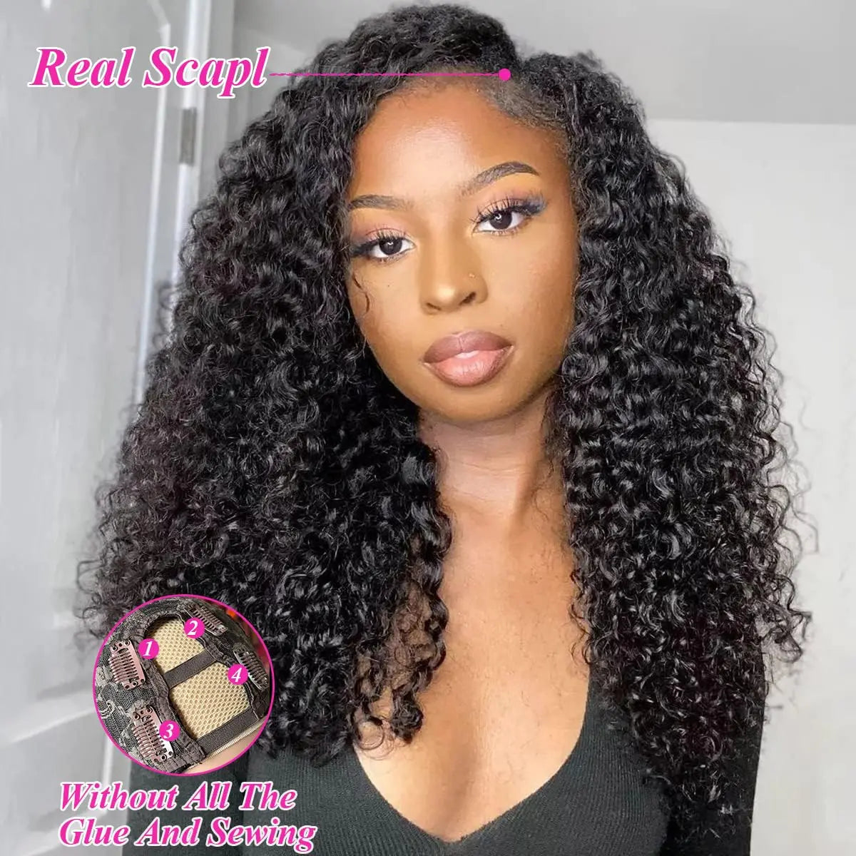 Code: M100F| U/V Part Glueless Wig No Leave Out Quick & Easy Affordable Human Hair Wigs Super Sale