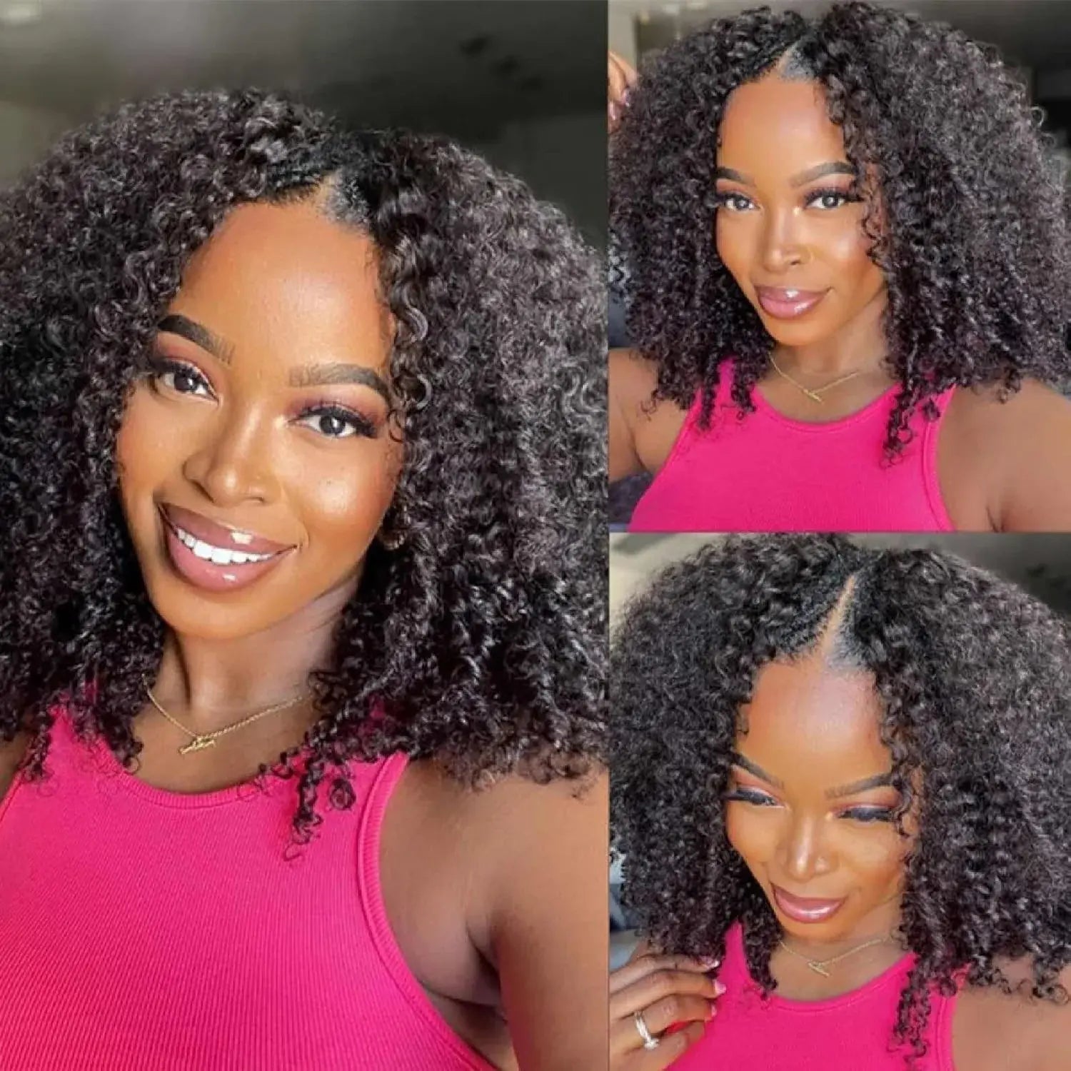 Code: M100F| U/V Part Glueless Wig No Leave Out Quick & Easy Affordable Human Hair Wigs Super Sale