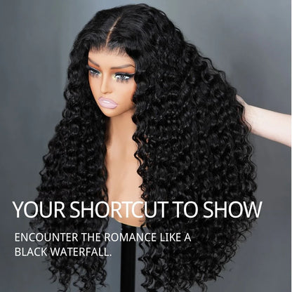 Deep Wave 9x6 Max Part HD Lace Glueless Wigs Human Hair Pre Plucked Wigs Super Sale