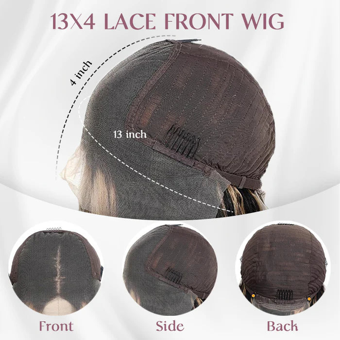 Minice 4/27 Highlight Body Wave Wig Pre-everything 13x4 HD Lace Front