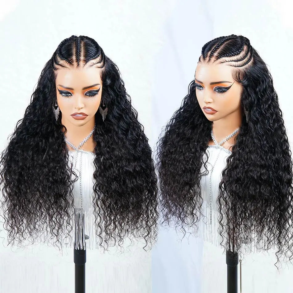 Braided Human Hair 13x6 Per-Everything Lace Front Wigs-Minice