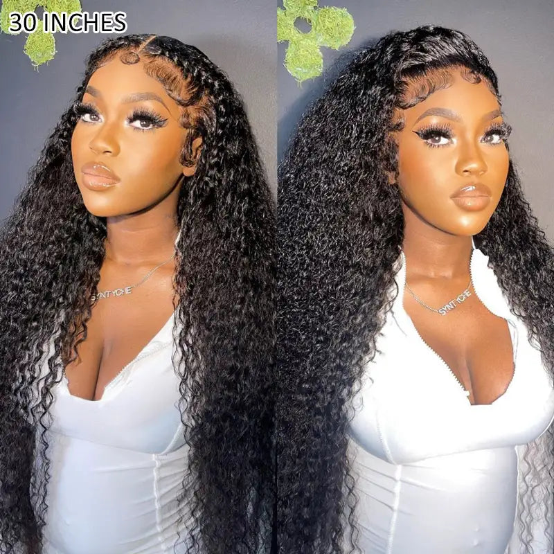 Invisible Strap Deep Wave Wig 360 Lace Frontal Bleached Knot Pre-Cut Lace Optional