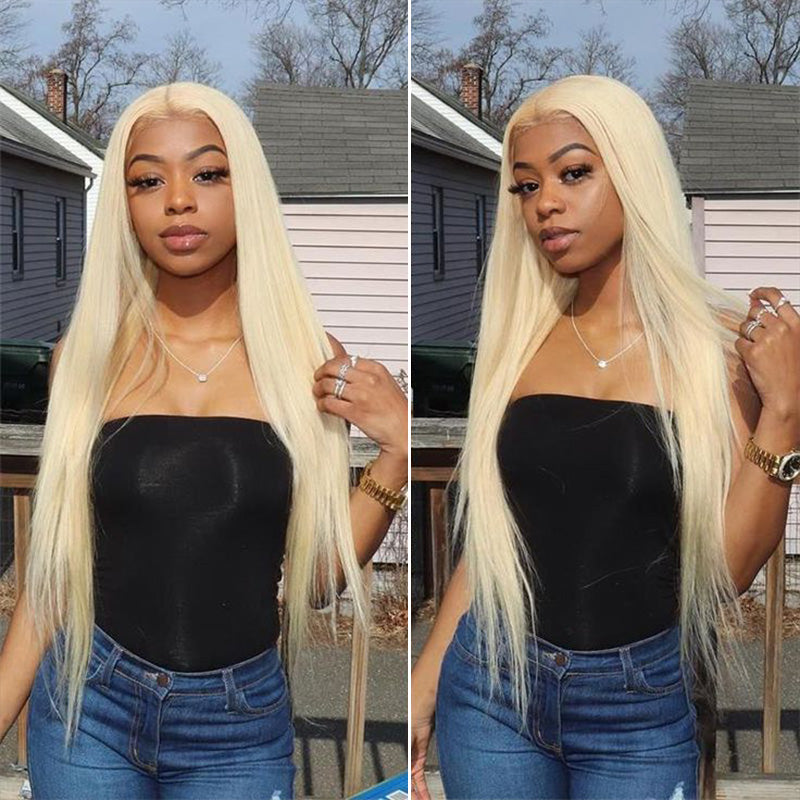 Minice 13x4 Lace Front Wig Straight Blonde 613 Human Hair Wigs For Women Cosplay Hair Pre Plucked