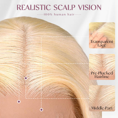 Minice 13x4 Lace Front Wig Straight Blonde 613 Human Hair Wigs For Women Cosplay Hair Pre Plucked