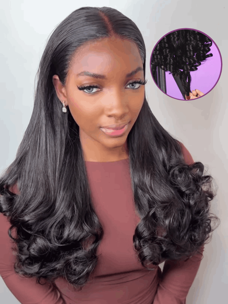Minice BaBa Curl Wig Salon-Quality Swiss HD Lace Front Wigs Funmi Wand Curl Wigs With Wavy Ends Wig