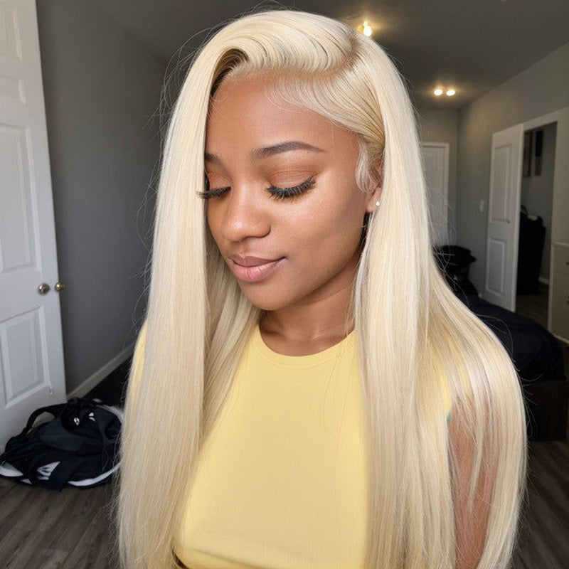 Minice 13x4 Lace Front Wig Straight Blonde 613 Human Hair Wigs For Women Cosplay Hair Pre Plucked