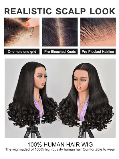 Minice BaBa Curl Wig Salon-Quality Swiss HD Lace Front Wigs Funmi Wand Curl Wigs With Wavy Ends Wig