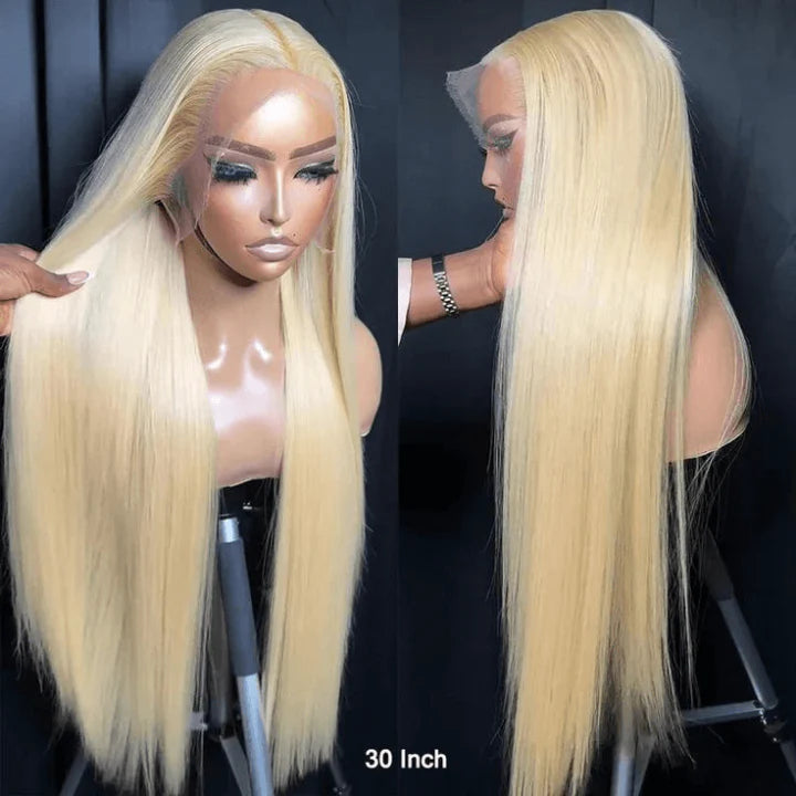Minice 613 Blonde Hair Silky Straight 13x6 HD Lace Frontal Wigs Human Hair