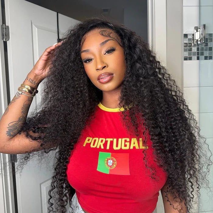 13X6 Deep Wave Lace Frontal Wigs Human Hair Natural Color Invisible HD Lace Wig Super Sale