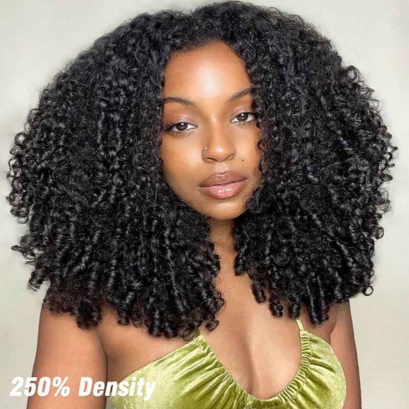 Burmese Curly 13X4 HD Lace Frontal Wigs 250% Density Upgrade with Spriral Curls Human Hair