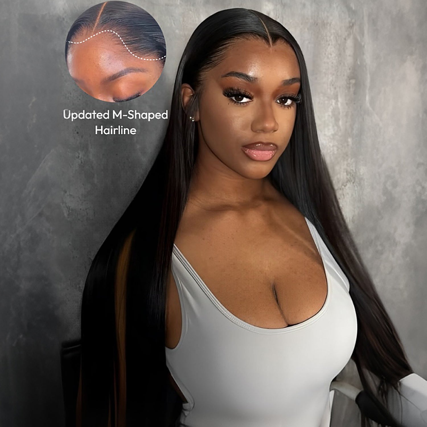 Upgraded M-Shaped Hairline 360 HD Lace Frontal Invisi Strap Wig Lagos Hairline Wigs Straight/Body Wave Human Hair