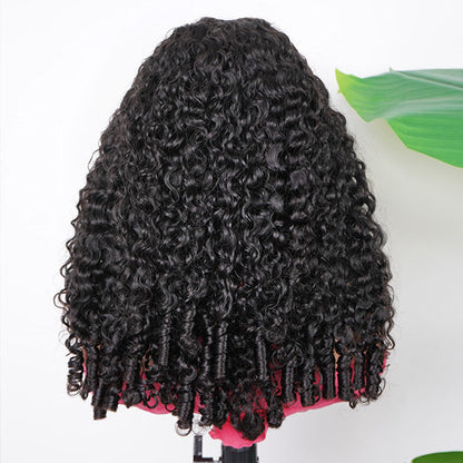Minice Burmese Curly Glueless Wig Pre-cut 6X6 9x6 HD Lace Wear Go Wigs Bleached Knots With Drawstring