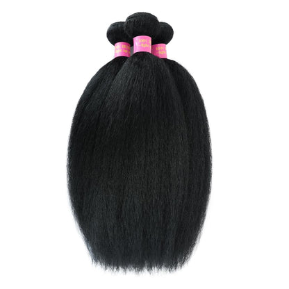 Kinky Straight Bundles 12A 100% Unprocessed Virgin Human Hair 3 Bundles