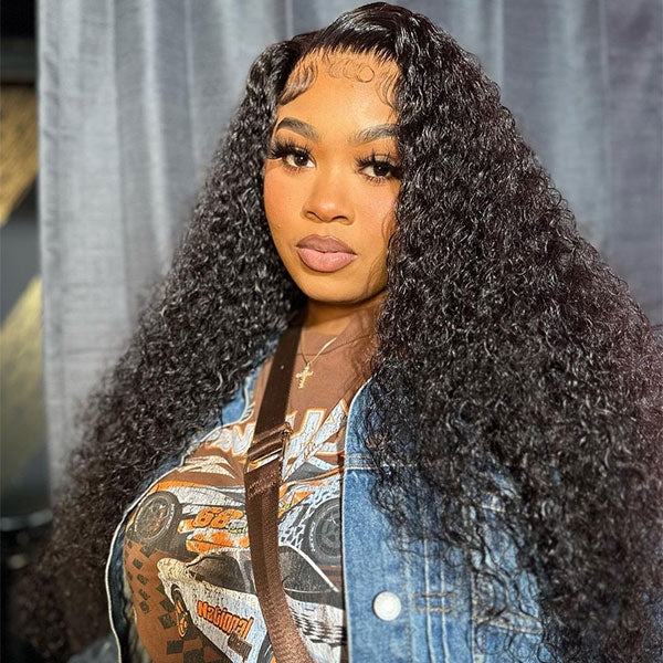MINICE 13x4 HD Lace Pre-Bleached Invisible Knot Water Wave Human Hair Wigs