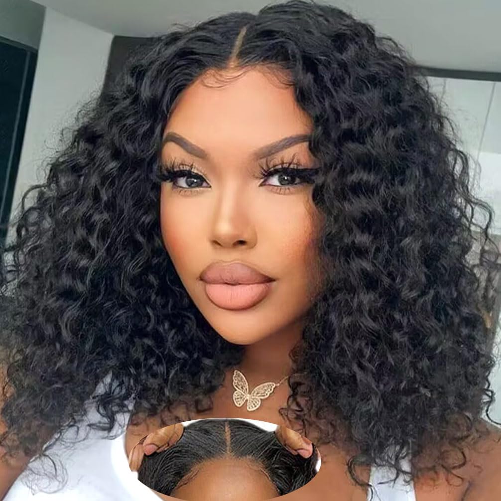 Minice Water Wave Bob wig 6x6 Pre-cut lace Wear and Go Glueless Wigs Human Hair HalfPrice