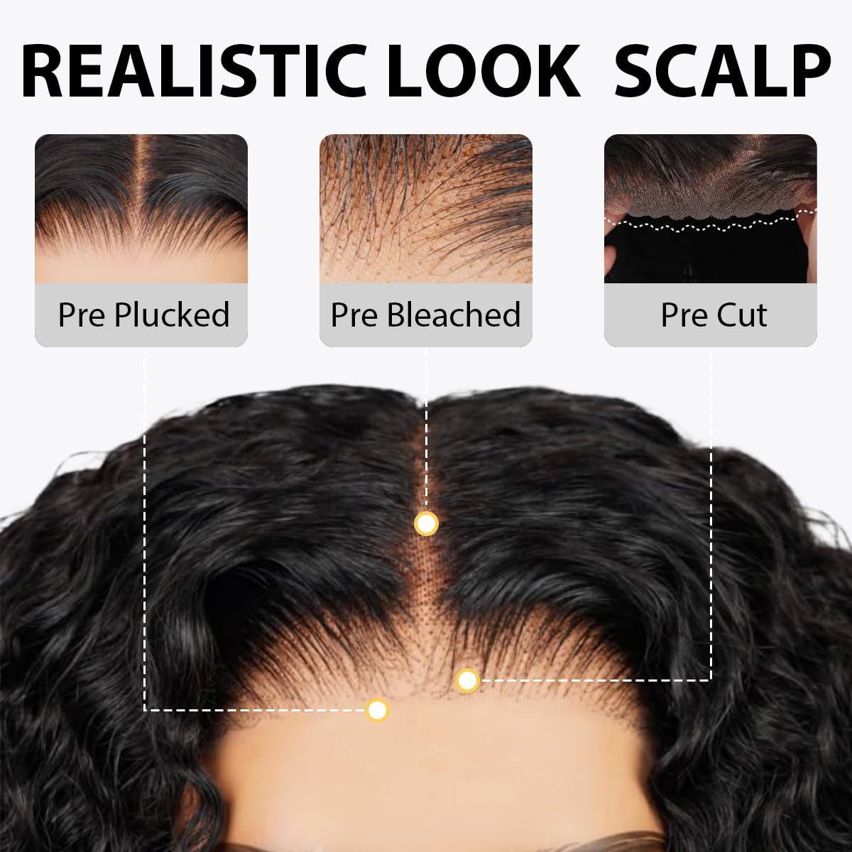 Deep Wave 9x6 Max Part HD Lace Glueless Wigs Human Hair Pre Plucked Wigs Super Sale