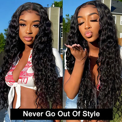 Deep Wave 13x4 Lace Front Wigs Natural Look Brazilian Virgin Hair 50% OFF