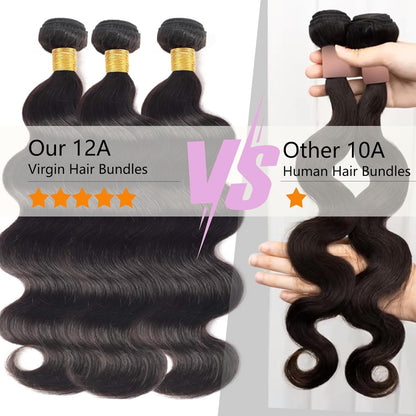 Brazilian Body Wave Hair 3 Bundles Human Hair Weave