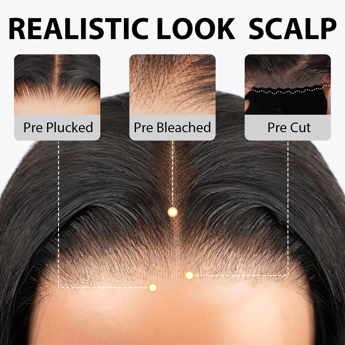 Ready To Go Pre-Cut Lace 6x6 Invisible Knot Glueless Deep Wave Wig
