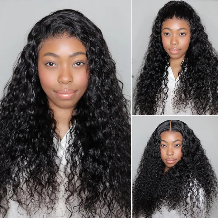 13X6 Deep Wave Lace Frontal Wigs Human Hair Natural Color Invisible HD Lace Wig Super Sale