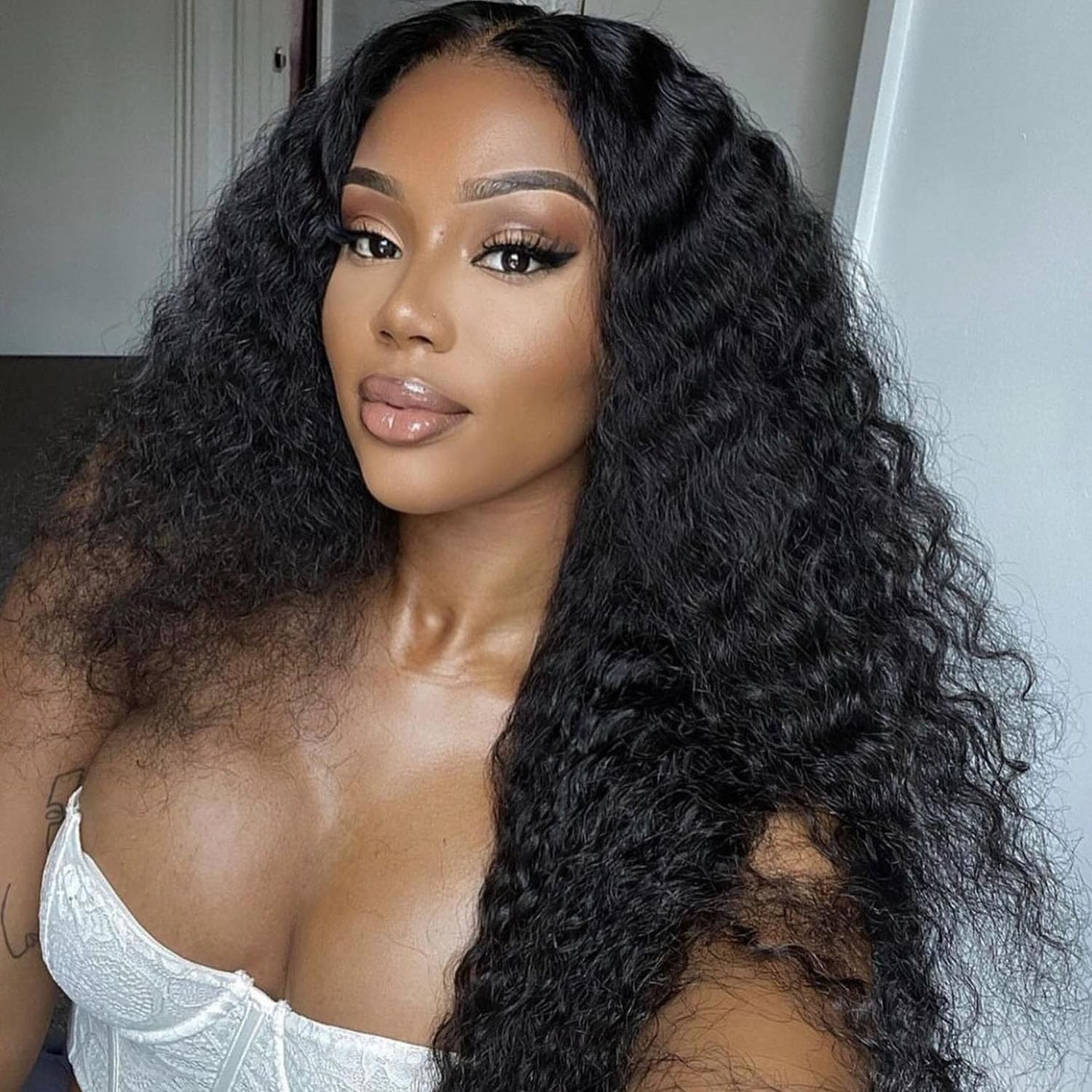 MINICE 13x4 HD Lace Pre-Bleached Invisible Knot Water Wave Human Hair Wigs