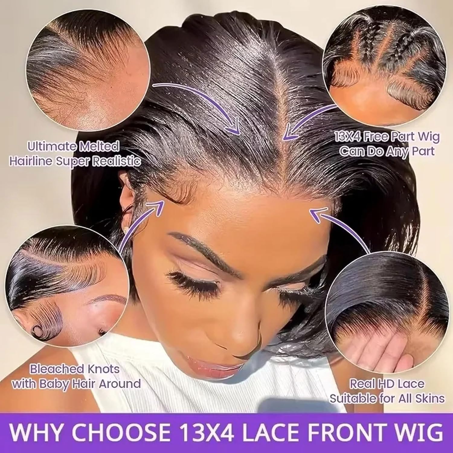 Short Bob Straight Wig 13x4 Transparent Lace Front 100% Human Hair Bob Wigs With Baby Hair Super Sale