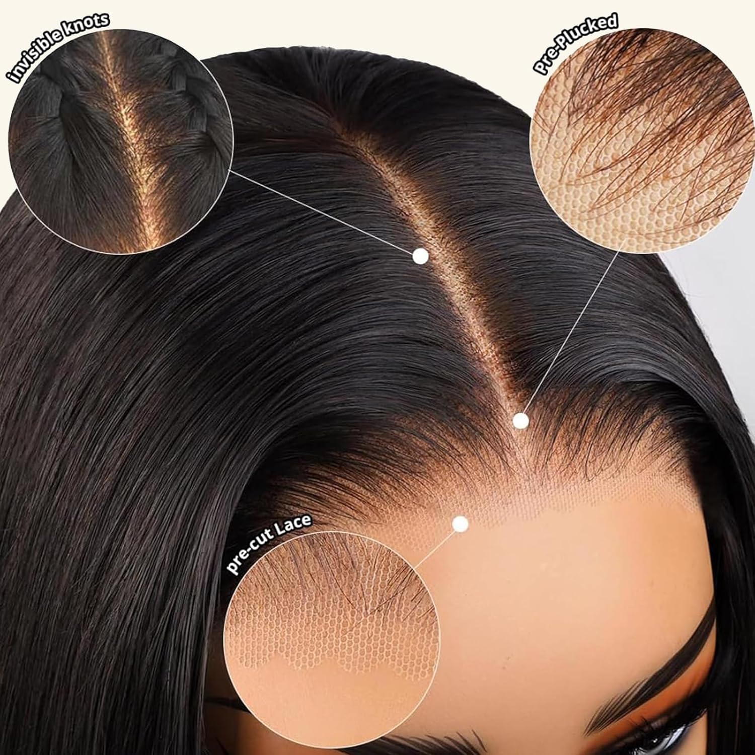 Minice Pre-Cut Lace Body Wave 6x4.6 Glueless HD Lace Wigs Body Wave Human Hair