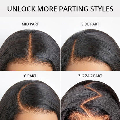 Minice 13x4 Lace Front Raw Indian Glueless Wig Natural Wave 300% Density Human Hair Wigs Pre Plucked