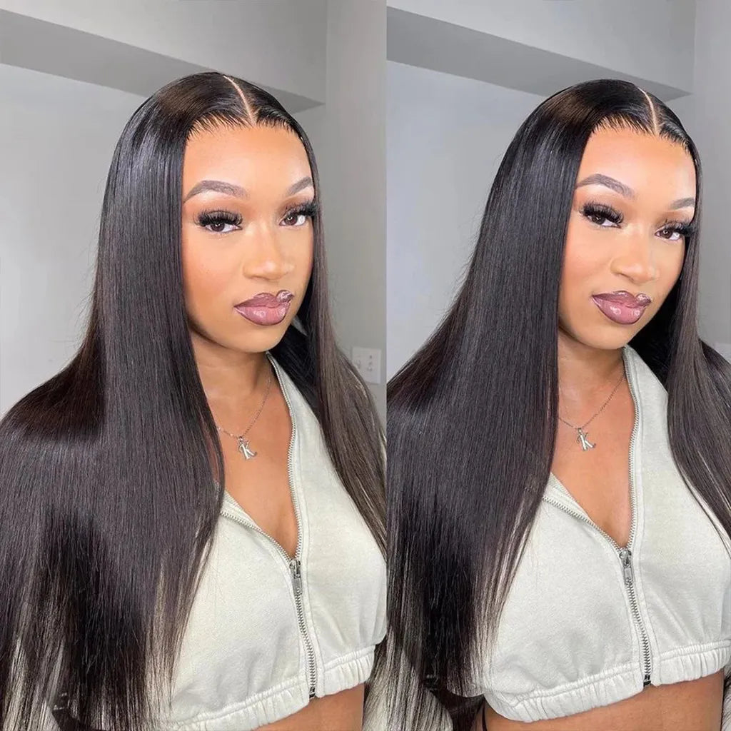 Ready Go Glueless Silky Straight 4X6 HD Lace Closure Human Hair Wigs Beginner Friendly Super Sale