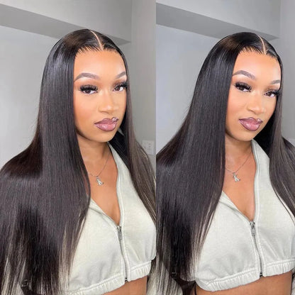 Ready Go Glueless Silky Straight 4X6 HD Lace Closure Human Hair Wigs Beginner Friendly Super Sale