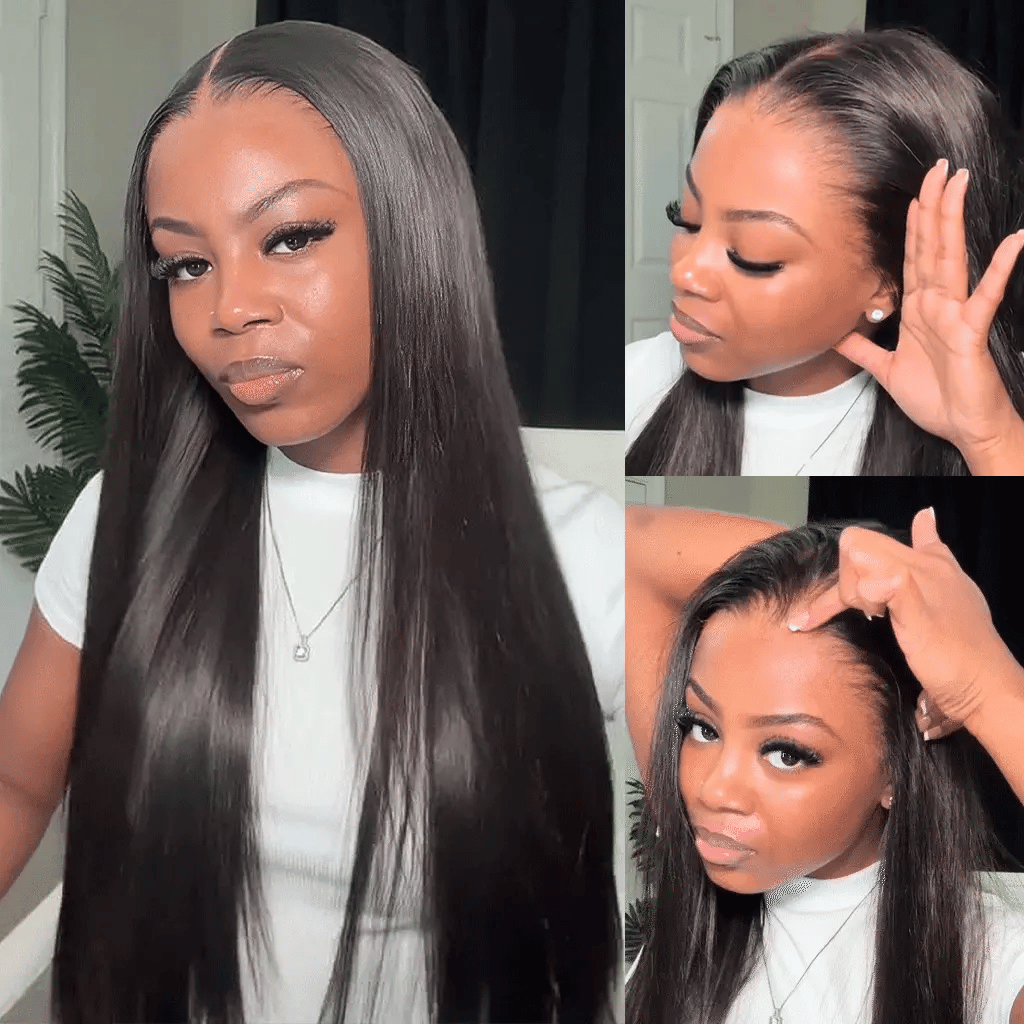 Ready Go Glueless Silky Straight 4X6 HD Lace Closure Human Hair Wigs Beginner Friendly Super Sale