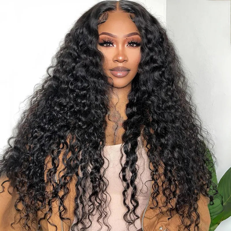 MINICE 13x4 HD Lace Pre-Bleached Invisible Knot Water Wave Human Hair Wigs