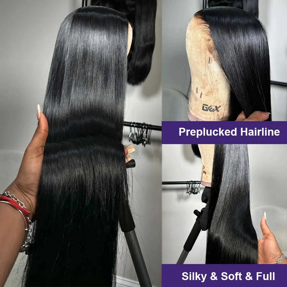 30&quot;=$198 Minice Bone Straight Lace Front Wig 100% Real Human Hair HD Transparent Lace For Women Pre Plucked Super Sale