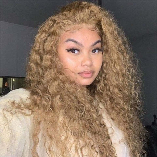 Honey Blonde Body Wave 13x4 Lace Front Wigs Human Hair