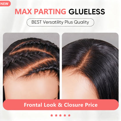 Minice Burmese Curly Glueless Wig Pre-cut 6X6 9x6 HD Lace Wear Go Wigs Bleached Knots With Drawstring