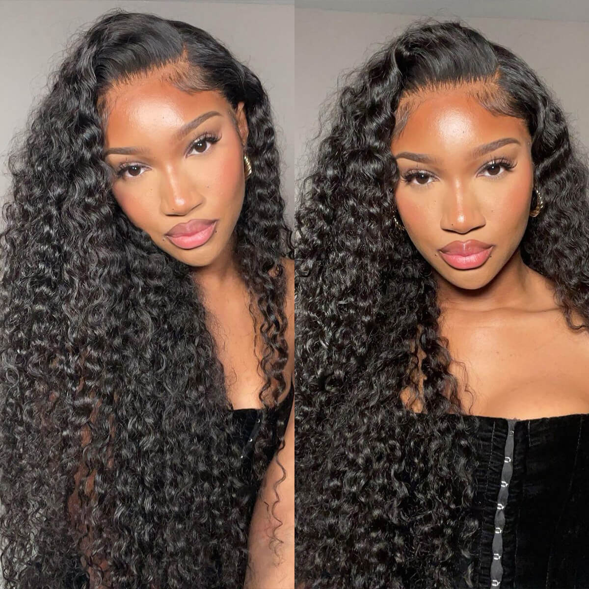 13X6 Deep Wave Lace Frontal Wigs Human Hair Natural Color Invisible HD Lace Wig Super Sale