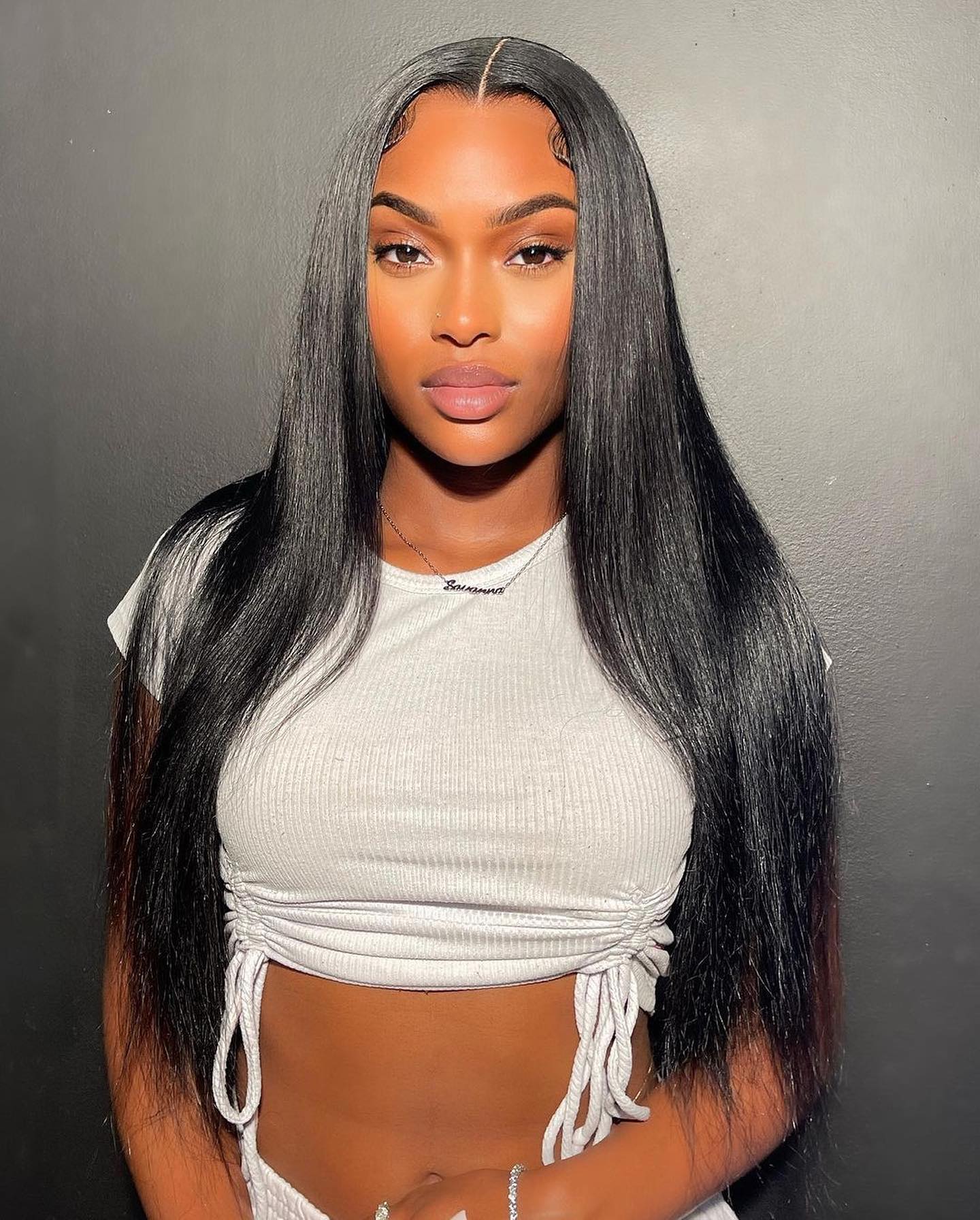 MINICE Pre-Cut Lace 6x4.6 Straight Closure Wigs Human Hair