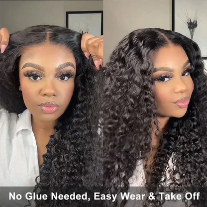 Deep Wave 9x6 Max Part HD Lace Glueless Wigs Human Hair Pre Plucked Wigs Super Sale