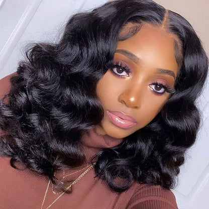 Loose Body Wave Short Bob Wig Pre Plucked HD Lace Human Hair Wig Beginner Friendly Glueless Super Sale