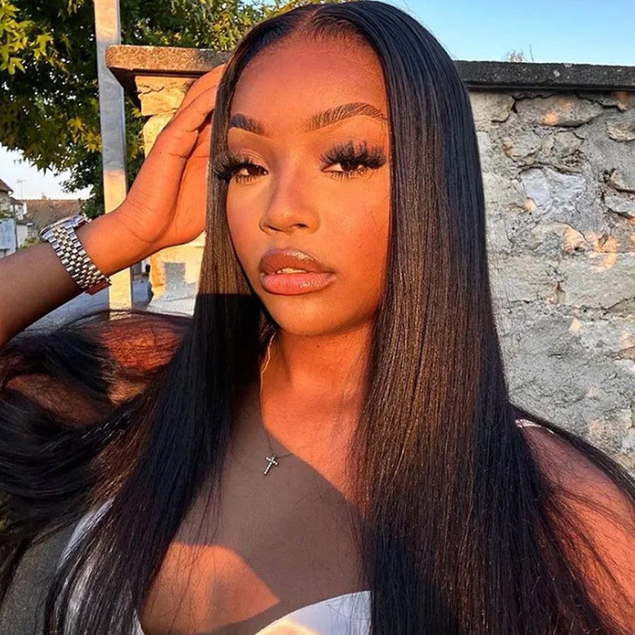 BOGO Pre Plucked Wear &amp; Go Glueless 4x6 HD Lace Straight Hair Wig