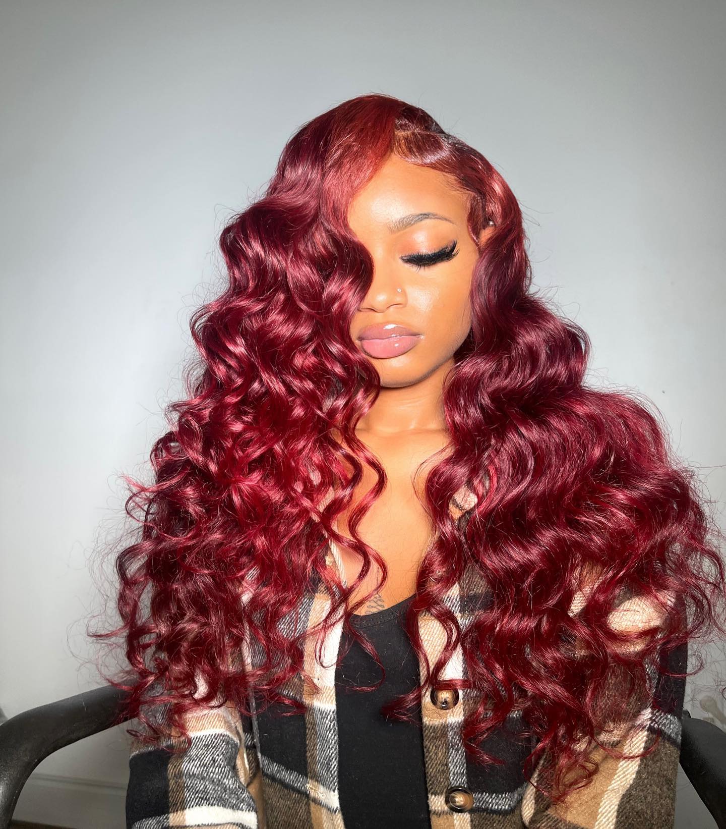 Burgundy 99J Loose Wave Wigs 13x4 Lace Front