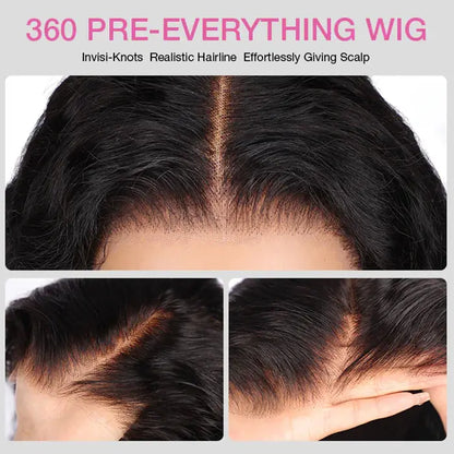 Invisible Strap 360 Lace Bleached Knot Pre-Cut Lace Optional