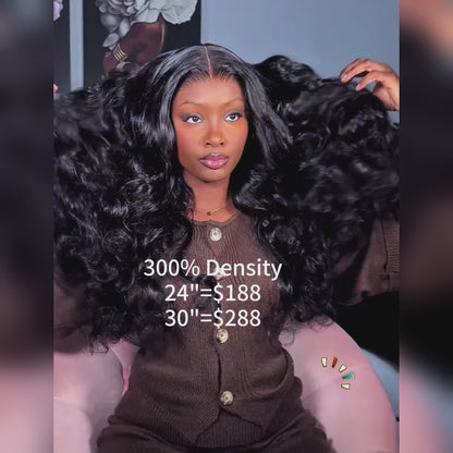 Minice 300% Density Body Wave Transparent Lace Front Wigs Virgin Human Hair 13x4/7x5/6x4 Frontal Lace Wig For Women