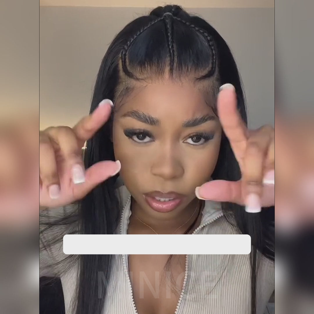 Glueless Pre Braided Wigs Hair Stylist Series 13x4 Straight Hair invisible knot