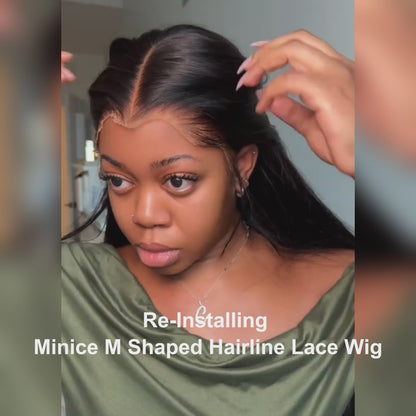 Upgraded M-Shaped Hairline 360 HD Lace Frontal Invisi Strap Wig Lagos Hairline Wigs Straight/Body Wave Human Hair