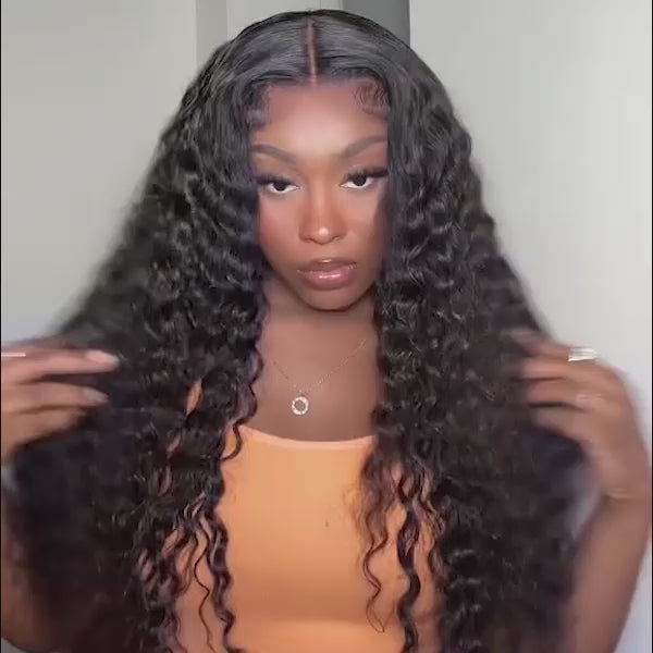 Deep Wave 9x6 Max Part HD Lace Glueless Wigs Human Hair Pre Plucked Wigs Super Sale